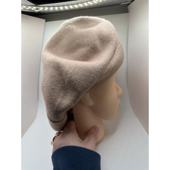 Chic French Beret Beige Rhinestone Embroidered Soft Feminine - Picture 8 of 9
